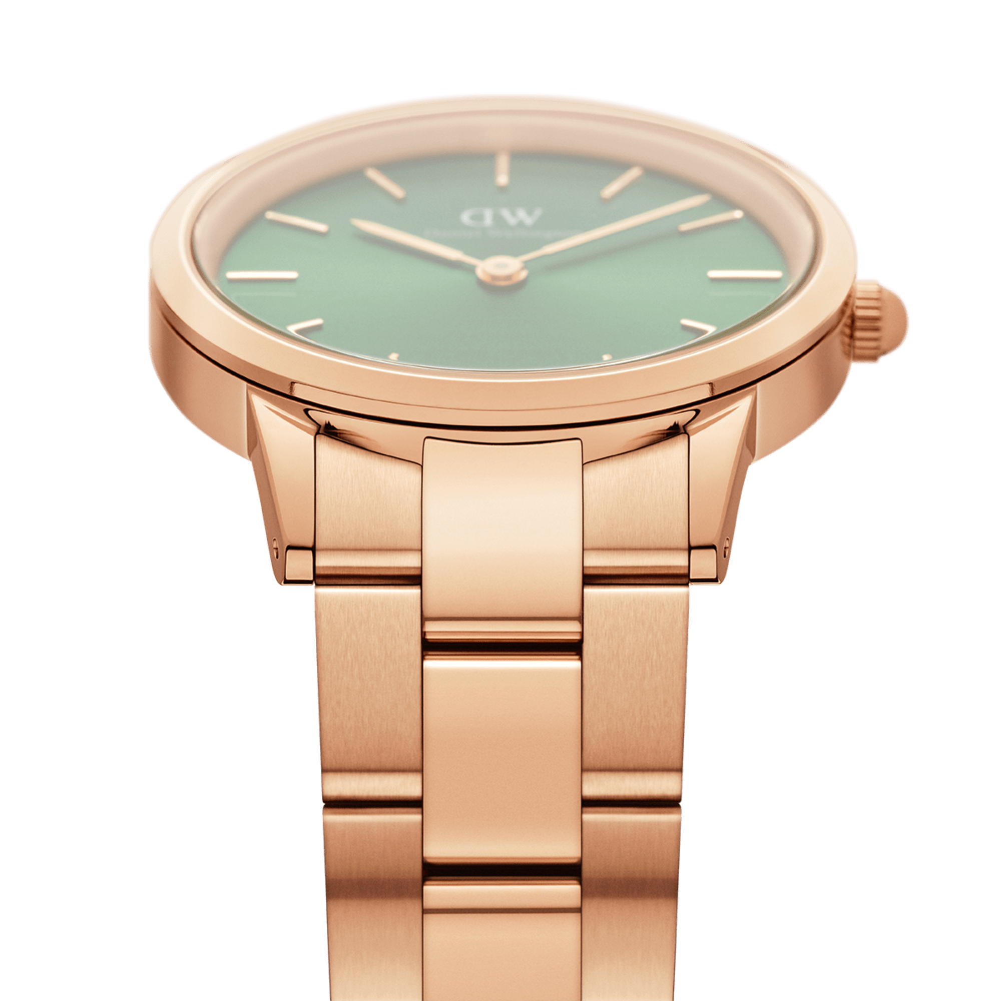 Daniel Wellington Iconic Link Emerald Quartz Green Dial Ladies Watch - DW00100421