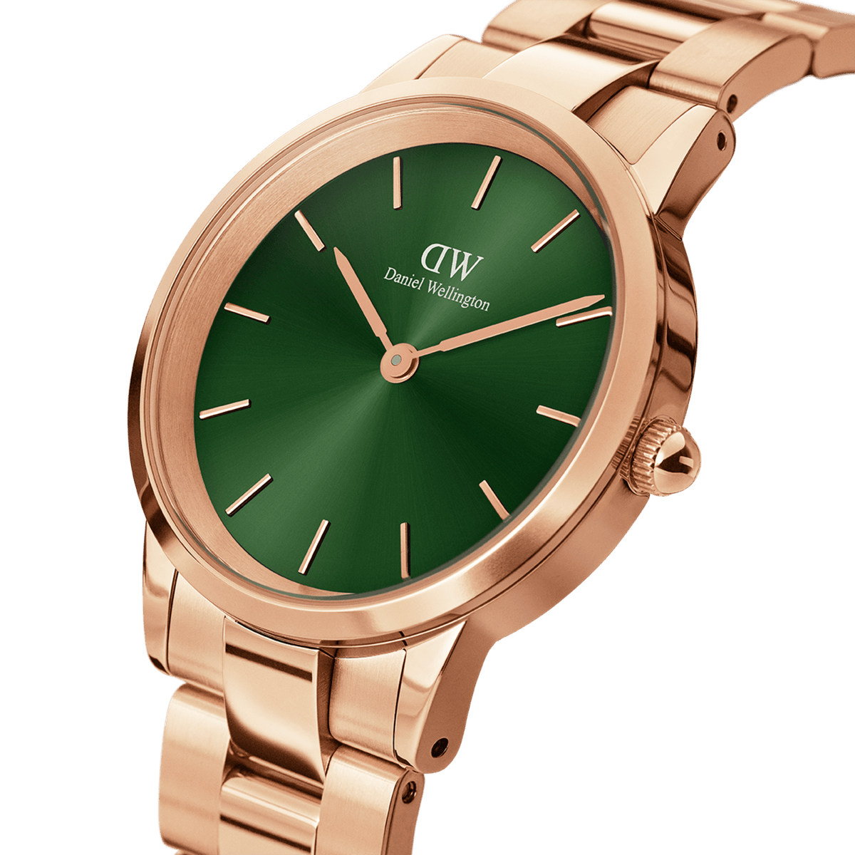 Daniel Wellington Iconic Link Emerald Quartz Green Dial Ladies Watch - DW00100421