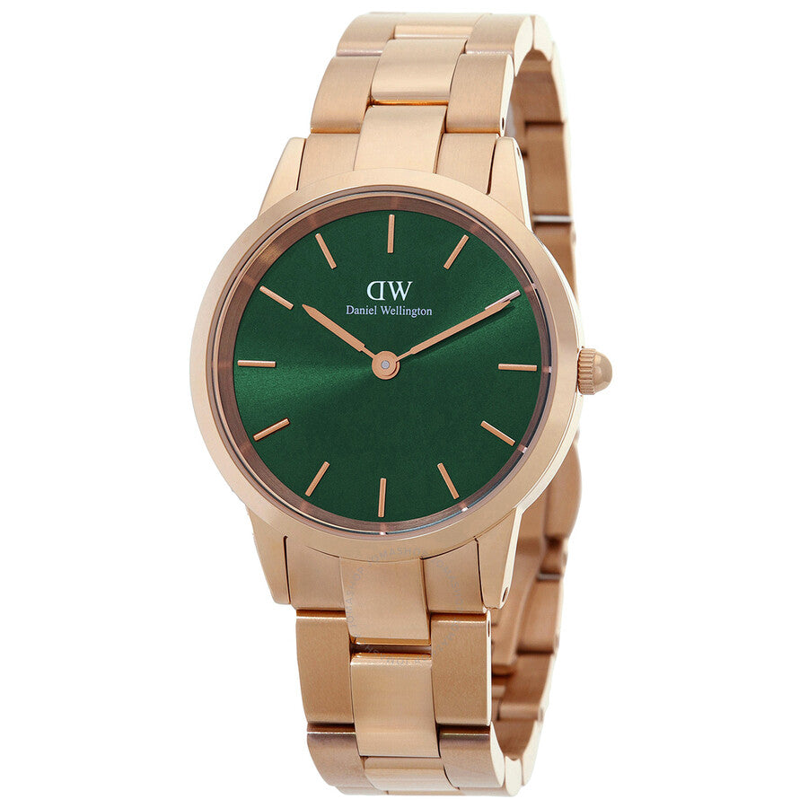 Daniel Wellington Iconic Link Emerald Quartz Green Dial Ladies Watch DW00100420