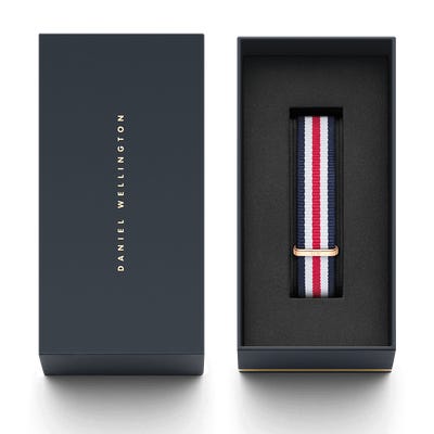 Daniel Wellington Petite Canterbury watch strap packaging with product inside