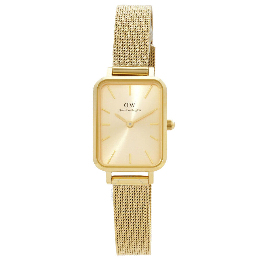 Daniel Wellington Quadro Quartz Gold Dial Ladies Watch DW00100485