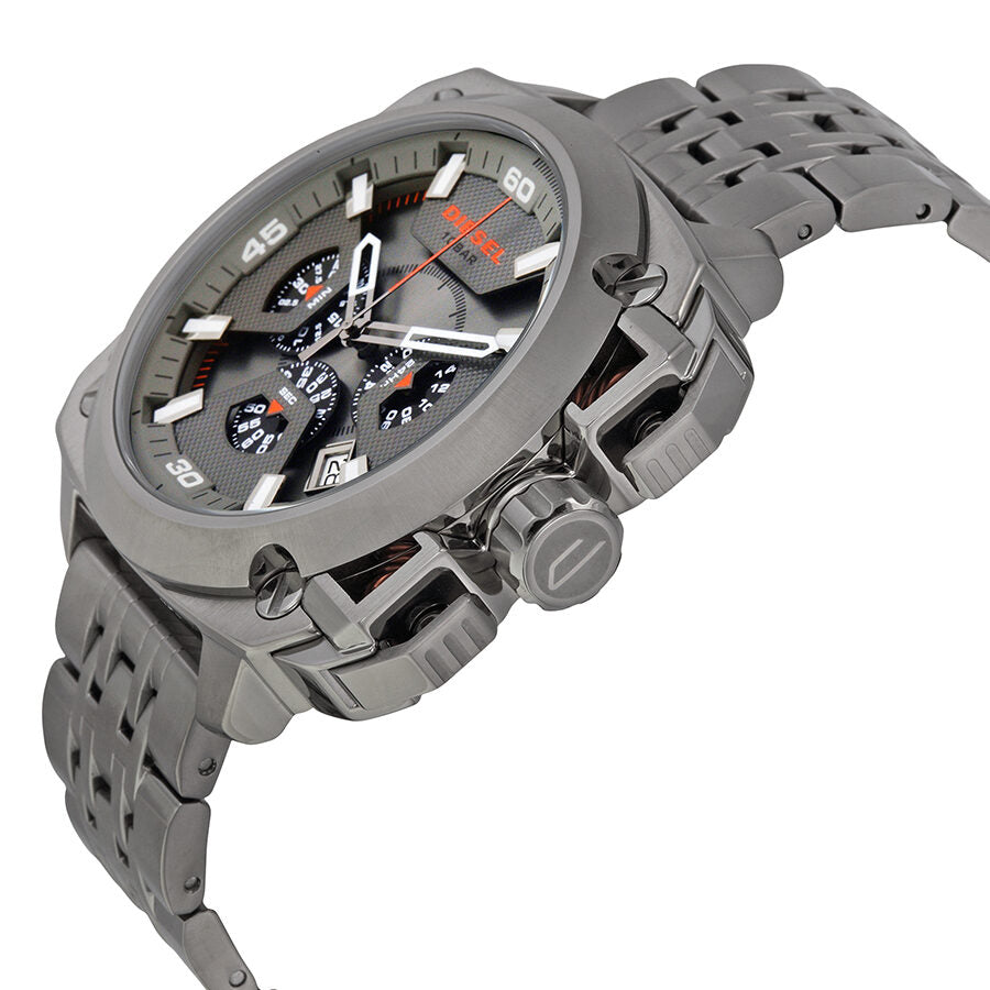 Diesel BAMF Chronograph Grey Dial Grey Ion-plated Men's Watch DZ7344
