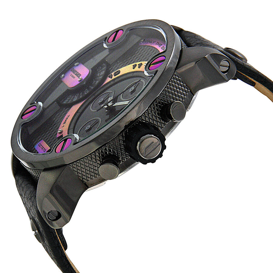 Diesel Bass Ass Chronograph Grey and Rainbow Dial Stainless Steel Men's Watch DZ7270