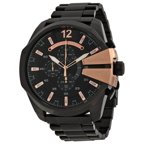 Diesel Chief Chronograph Black Dial Stainless Steel Men's Watch #DZ4309 - Watches of New Zealand