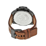 Diesel Mega Chief Black Dial Brown Leather Men's Quartz Watch #DZ4343 - Watches of New Zealand #3