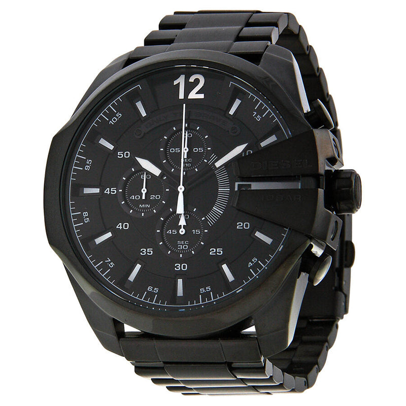 Diesel Mega Chief Chronograph Black Dial Men's Watch #DZ4283 - Watches of New Zealand