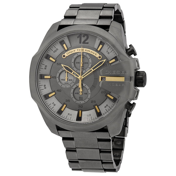 Diesel Mega Chief Chronograph Grey Dial Men's Watch DZ4466 - Watches of New Zealand
