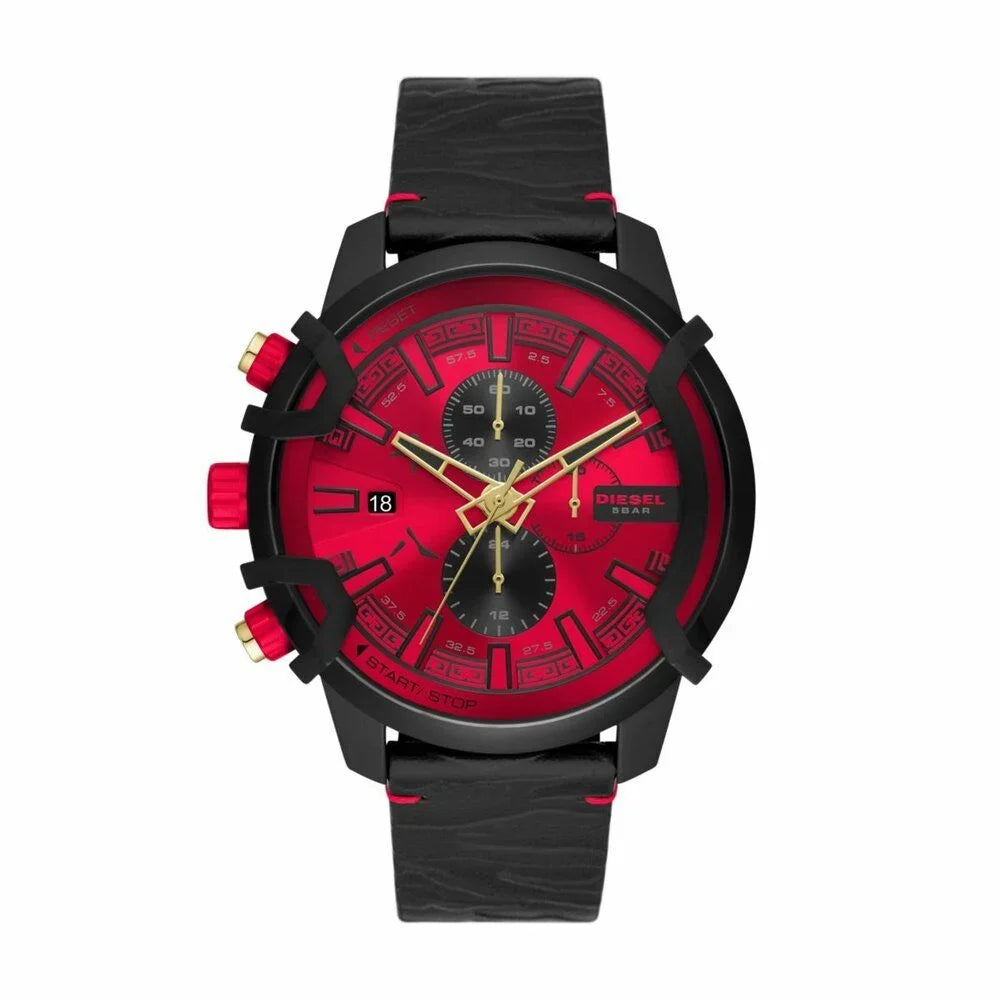 Diesel Griffed Chronograph Leather Men's Watch - DZ4583