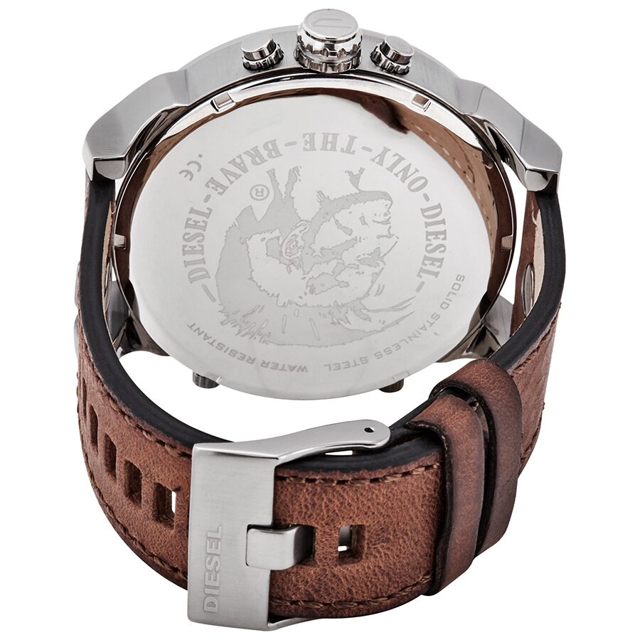 Diesel Mr. Daddy 2.0 Chronograph Brown Strap Grey Dial Men's Watch DZ7413