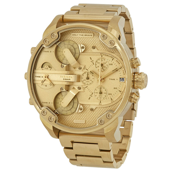 Diesel Mr. Daddy 2.0 Chronograph Gold Dial Men's Watch #DZ7399 - Watches of New Zealand