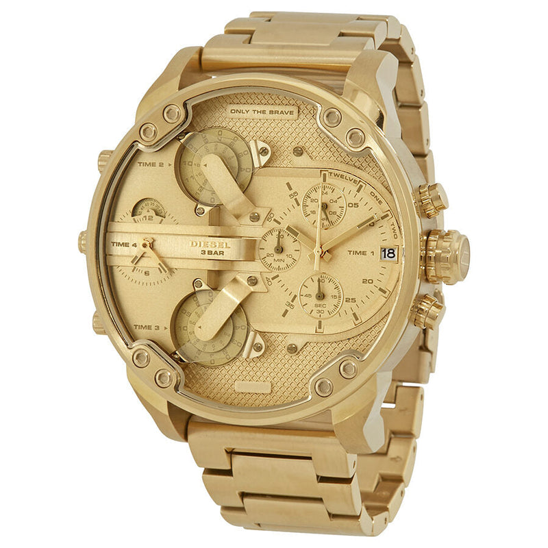 Diesel Mr. Daddy 2.0 Chronograph Gold Dial Men's Watch #DZ7399 - Watches of New Zealand