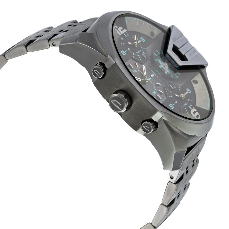 Diesel Uber Chief Black Dial Men's Dual Time Watch DZ7372