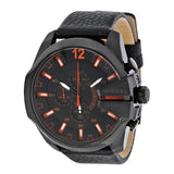 Diesel Chronograph Black Dial Black Leather Men's Watch #DZ4291 - Watches of New Zealand
