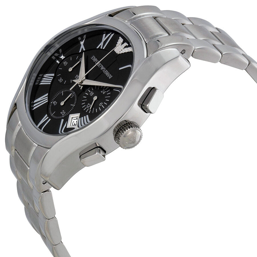 Emporio Armani Chronograph Black Dial Stainless Steel Men's Watch AR0673
