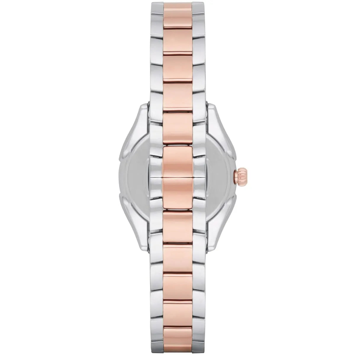 Emporio Armani White Dial Two Tone Stainless Steel Strap Women's Watch - AR11029