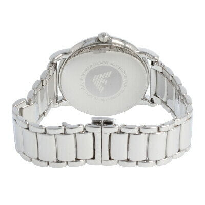 Emporio Armani AR11134 watch caseback with engraved logo and text