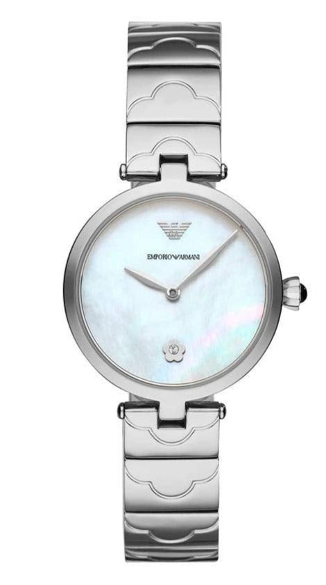 Emporio Armani Mother of Pearl Dial Quartz Analog Silver Women Watch - AR11235