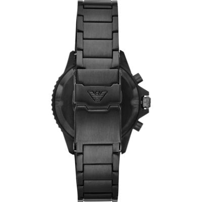 Back view of Emporio Armani AR11363 watch showing bracelet and case