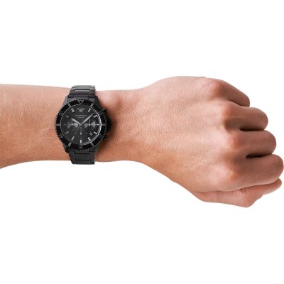 Emporio Armani AR11363 watch on wrist showing front face and bracelet