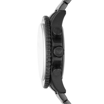 Emporio Armani AR11363 watch side view with chronograph pushers