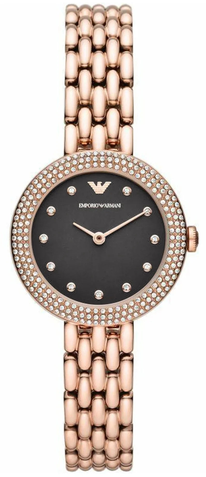 Emporio Armani Quartz Stainless Steel Black Dial 30mm Women's Watch - AR11372