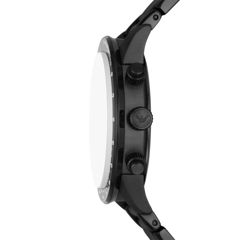 Emporio Armani Chronograph Green Dial Black Men's Watch AR11472