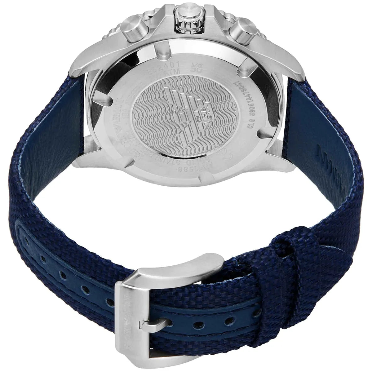 Emporio Armani World Explorer Chronograph Blue Dial Blue Strap Watch AR11588