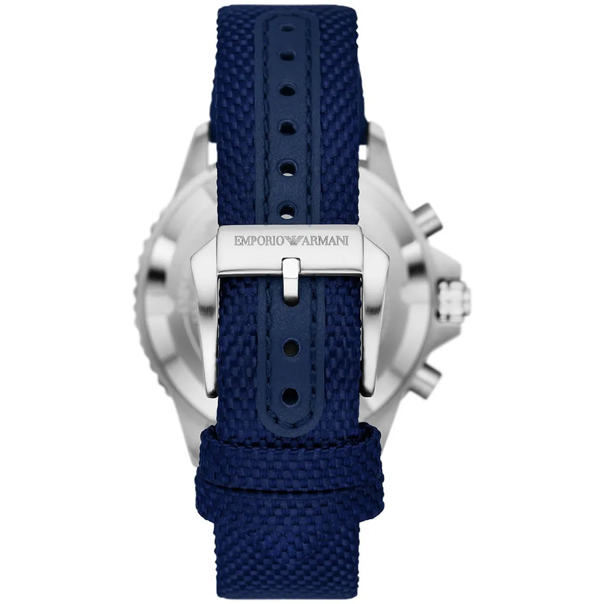 Emporio Armani World Explorer Chronograph Blue Dial Blue Strap Watch AR11588