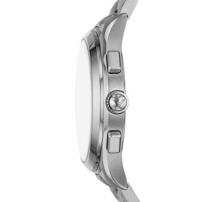 Emporio Armani AR11602 watch side profile view with visible pushers and crown