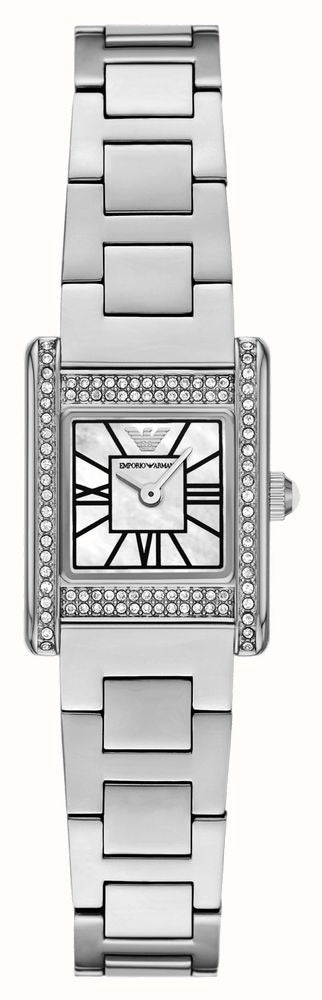 Emporio Armani Two-Hand Mother of Pearl Dial 20mm Women's Watch - AR11662