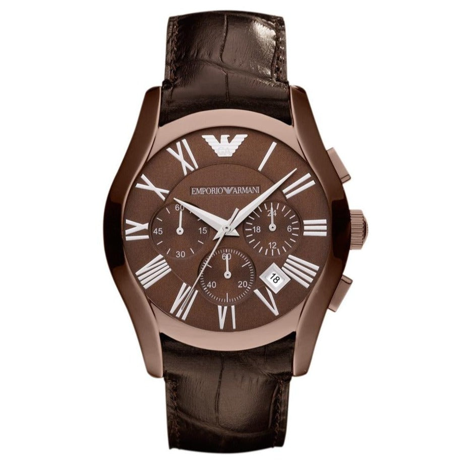 Emporio Armani Brown Stainless Steel Classic Chronograph Men's Watch - AR1609