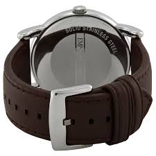 Emporio Armani AR1729 brown leather strap with buckle closure