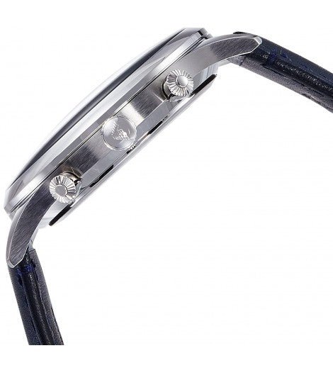 Emporio Armani Chronograph Blue Dial Blue Leather Strap Men Watch - AR1889