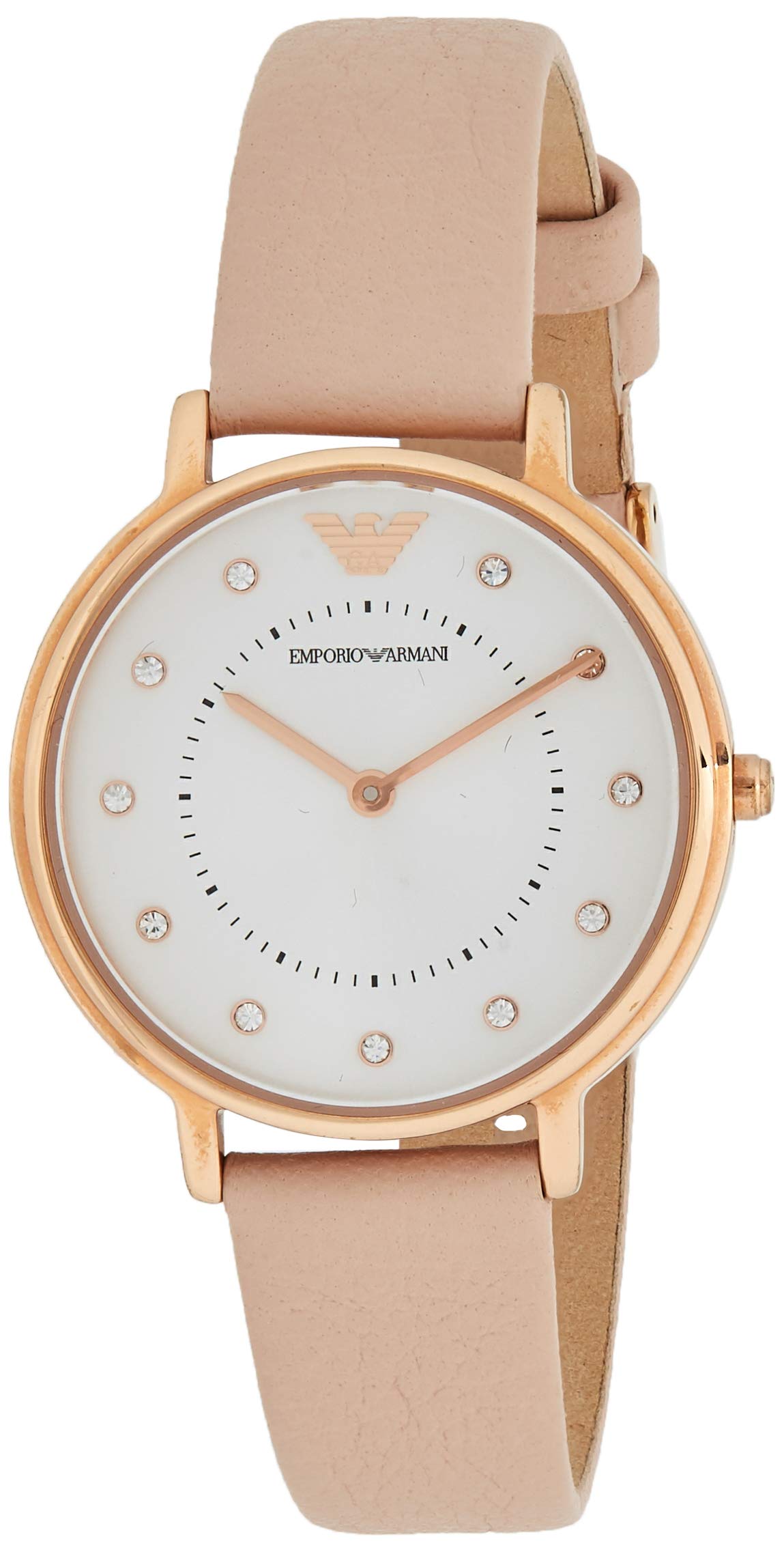 Emporio Armani Quartz White Mother of Pearl Dial Stainless Steel Ladies Watch - AR2510