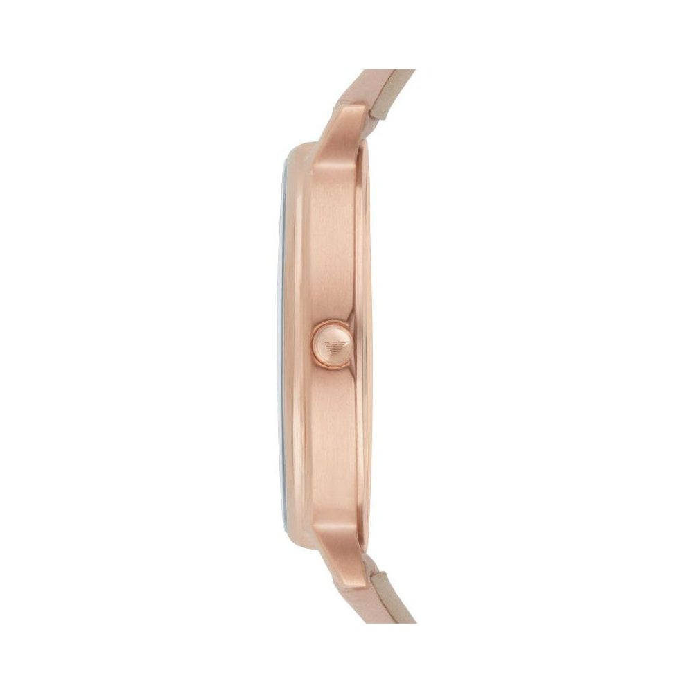Emporio Armani Quartz White Mother of Pearl Dial Stainless Steel Ladies Watch - AR2510