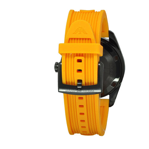 Emporio Armani SPORTIVO 46mm Orange Silicone Band Quartz Men's Watch - AR6046
