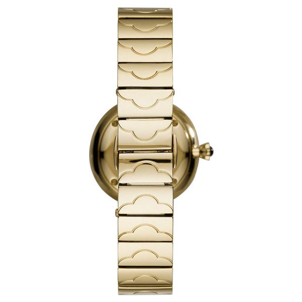 Emporio Armani Arianna gold stainless steel bracelet with signature scalloped link design