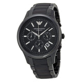 Emporio Armani Ceramica Chronograph Black Dial Men's Watch AR1452 - Watches of New Zealand