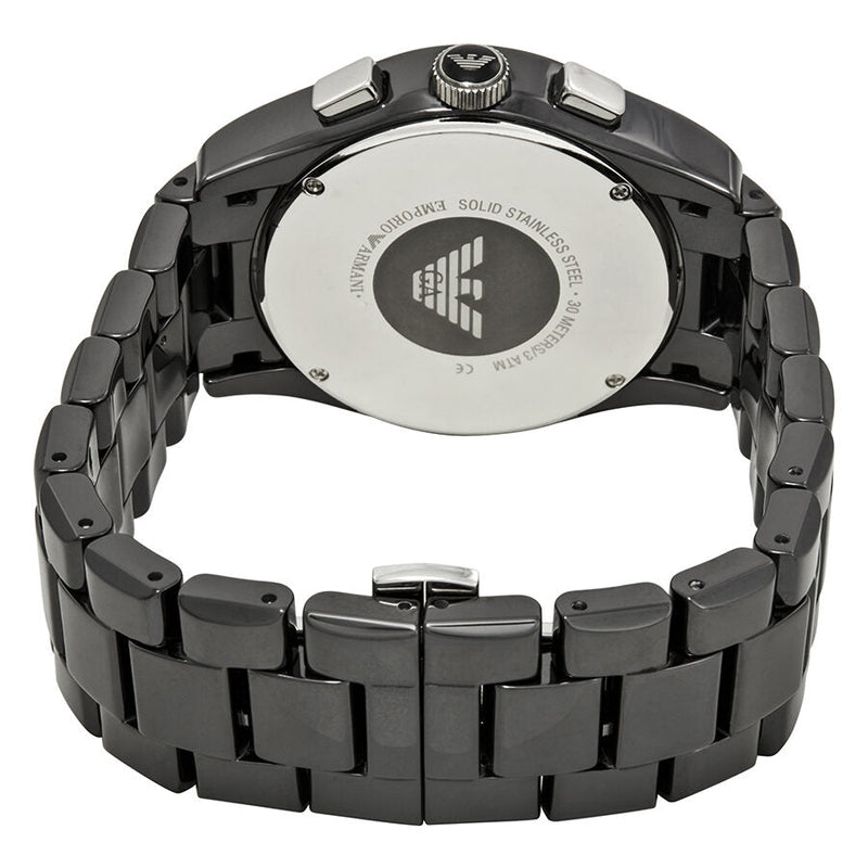 Emporio Armani Chronograph Black Dial Black Ceramic Men's Watch AR1400 - Watches of New Zealand #3