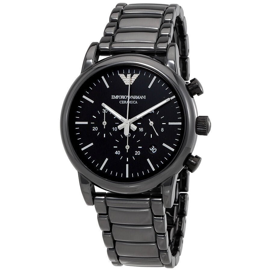 Emporio Armani Chronograph Ceramic Black Dial Men's Watch AR1507