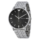 Emporio Armani Classic Chronograph Black Dial Stainless Steel Men's Watch #AR0389 - Watches of New Zealand