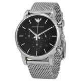 Emporio Armani Classic Chronograph Black Dial Steel Men's Watch #AR1811 - Watches of New Zealand