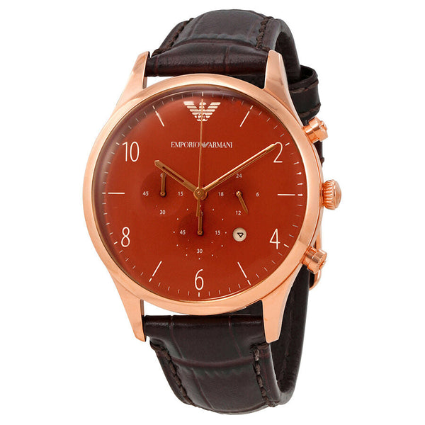 Emporio Armani Classic Chronograph Burgundy Dial Men's Watch AR1890 - Watches of New Zealand