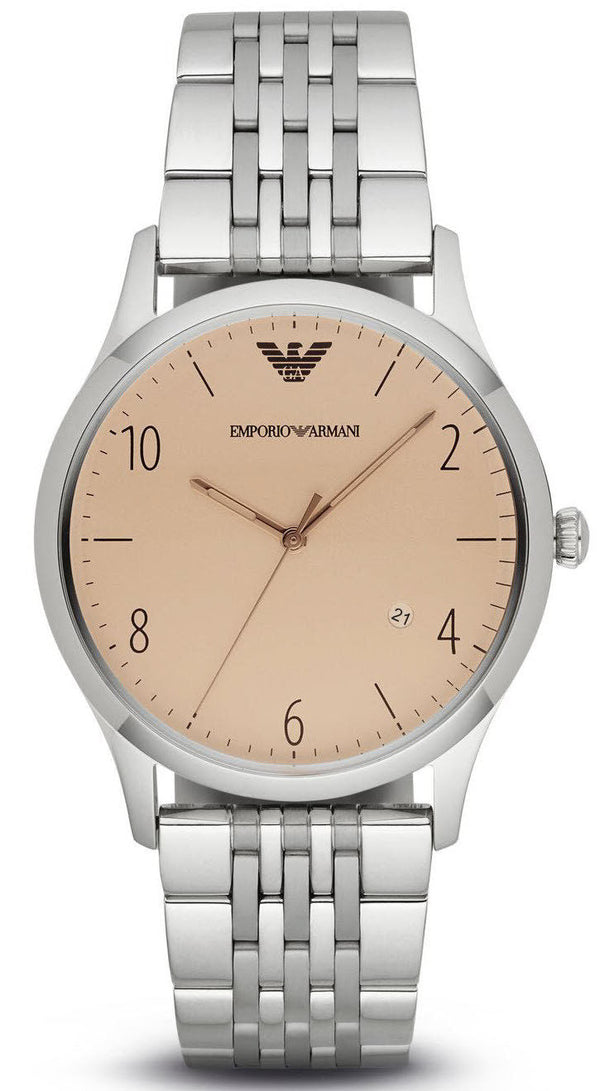 Emporio Armani Classic Cream Dial Stainless Steel Men's Watch AR1881 - Watches of New Zealand