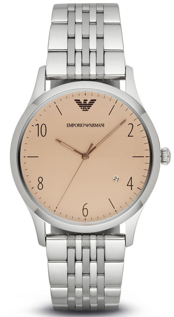 Emporio Armani Classic Cream Dial Stainless Steel Men's Watch AR1881 - Watches of New Zealand