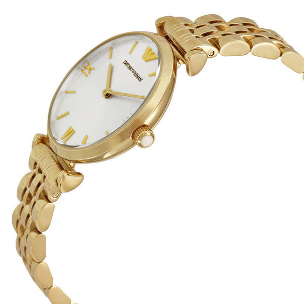 Emporio Armani Classic Silver Dial Gold-tone Ladies Watch #AR1877 - Watches of New Zealand #2