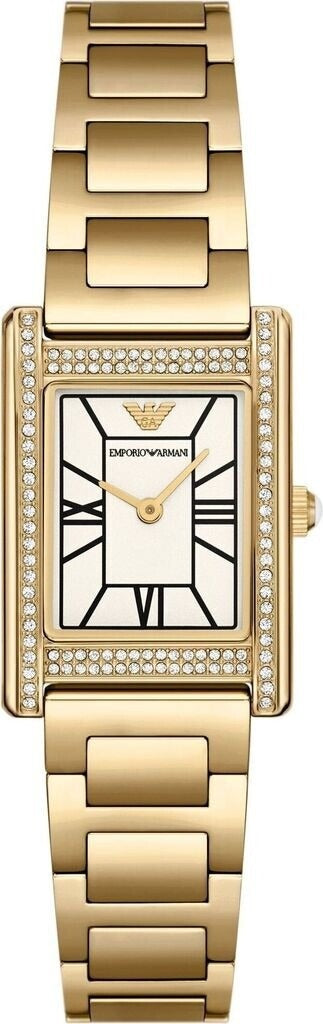 Emporio Armani Genni Crystals Mother of Pearl Dial Gold Steel Strap Women Watch - AR11659
