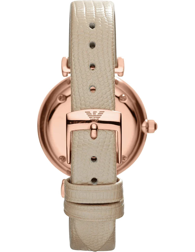 Emporio Armani Retro Warm Grey Dial Ladies Watch AR1681