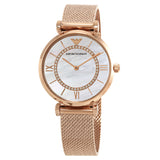 Emporio Armani Gianni T-Bar Mother of Pearl Dial Ladies Watch #AR11320 - Watches of New Zealand