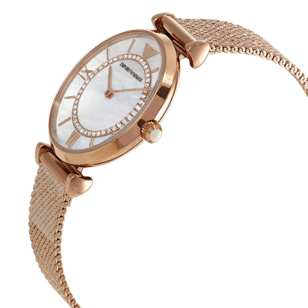 Emporio Armani Gianni T-Bar Mother of Pearl Dial Ladies Watch #AR11320 - Watches of New Zealand #2